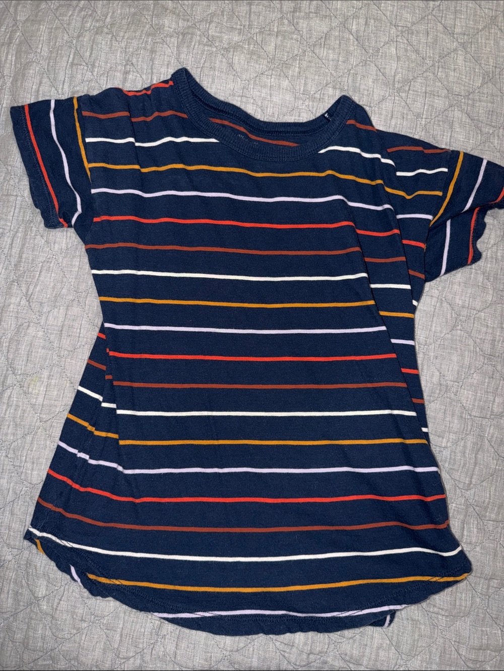 Madewell womens Navy Multicolor Striped Tee